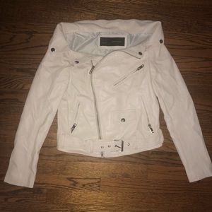 off the shoulder leather jacket